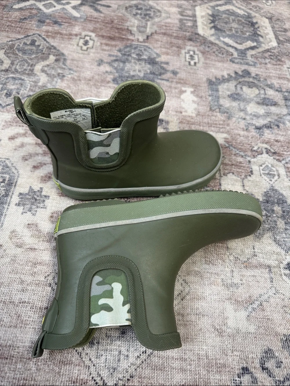 Western Chief Olive Green Camo Short Rain Boots